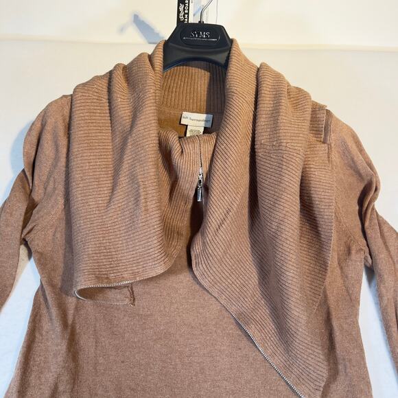 Soft Surroundings Angora Blend Sweater Womans M Oversized Zip Collar Style 25180 - Picture 2 of 9